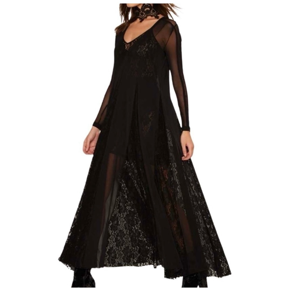 We Are HAH Mama C Maxi Sheer Boho Slip Dress free people revolve Anthropologie - Picture 2 of 7